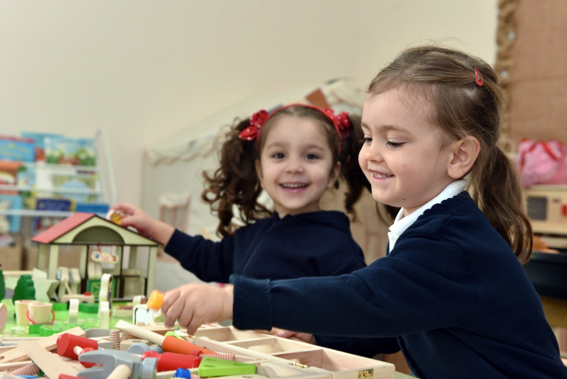 2 Young pupils at Talbot Heath nursery